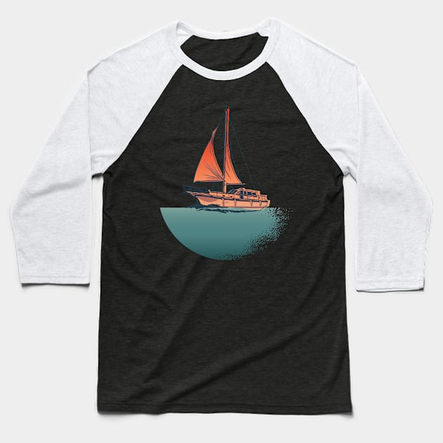 Sailor Sailing Nautical Boating Captain Baseball T-Shirt by Anassein.os